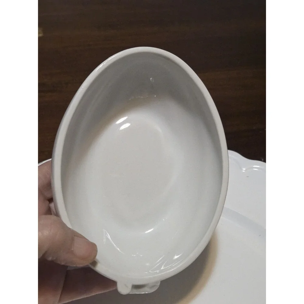 Vintage Charles Revson Inc Ciara Porcelain Egg Trinket Dish Featuring butterflie